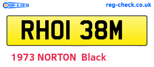 RHO138M are the vehicle registration plates.