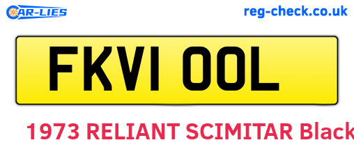 FKV100L are the vehicle registration plates.