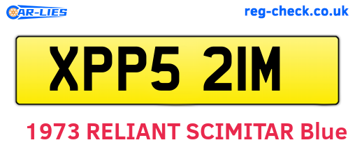 XPP521M are the vehicle registration plates.