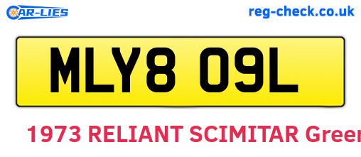 MLY809L are the vehicle registration plates.