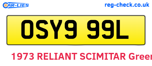 OSY999L are the vehicle registration plates.