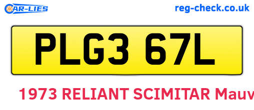PLG367L are the vehicle registration plates.