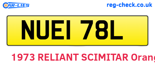 NUE178L are the vehicle registration plates.