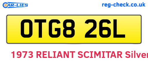 OTG826L are the vehicle registration plates.