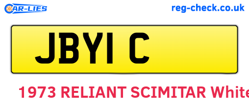 JBY1C are the vehicle registration plates.