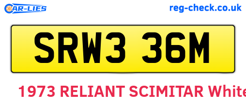 SRW336M are the vehicle registration plates.