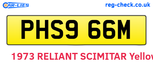 PHS966M are the vehicle registration plates.