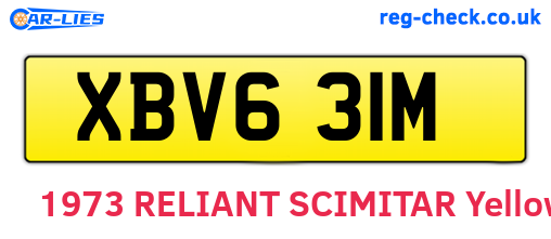 XBV631M are the vehicle registration plates.