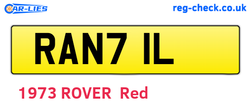RAN71L are the vehicle registration plates.