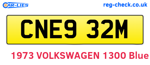 CNE932M are the vehicle registration plates.