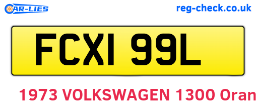 FCX199L are the vehicle registration plates.