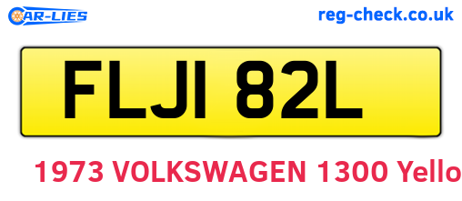 FLJ182L are the vehicle registration plates.