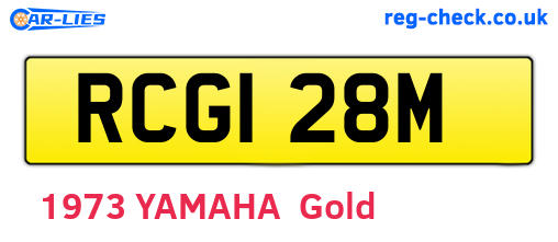 RCG128M are the vehicle registration plates.