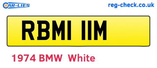 RBM111M are the vehicle registration plates.