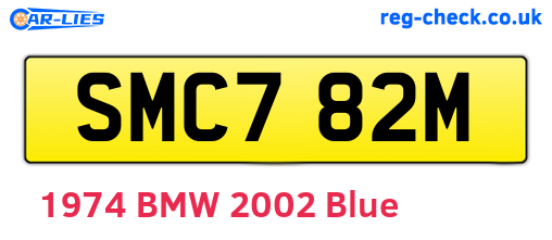 SMC782M are the vehicle registration plates.