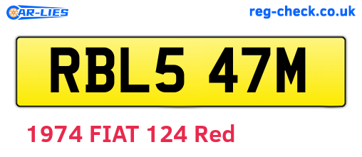 RBL547M are the vehicle registration plates.