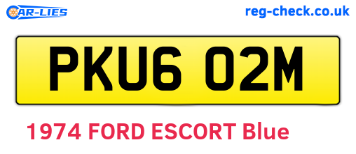 PKU602M are the vehicle registration plates.