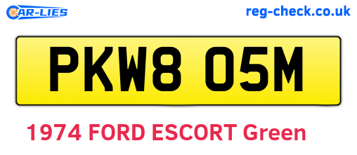 PKW805M are the vehicle registration plates.