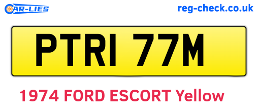 PTR177M are the vehicle registration plates.