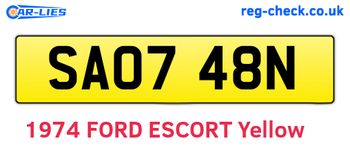 SAO748N are the vehicle registration plates.