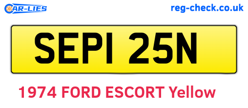 SEP125N are the vehicle registration plates.