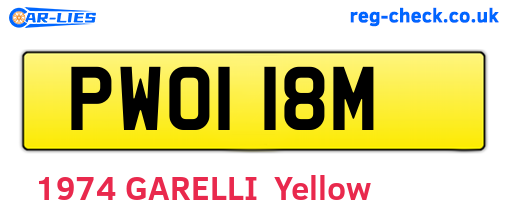 PWO118M are the vehicle registration plates.