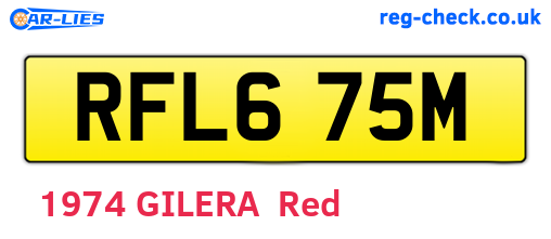RFL675M are the vehicle registration plates.