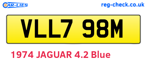 VLL798M are the vehicle registration plates.