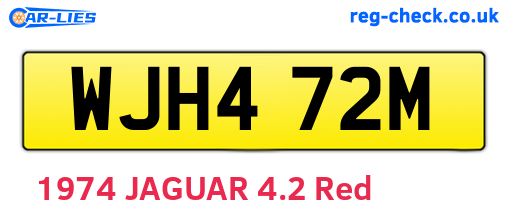 WJH472M are the vehicle registration plates.
