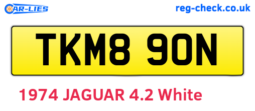 TKM890N are the vehicle registration plates.