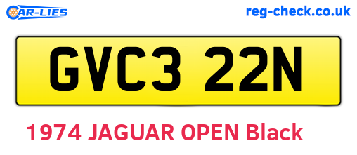 GVC322N are the vehicle registration plates.