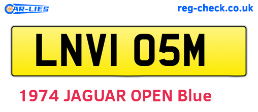 LNV105M are the vehicle registration plates.