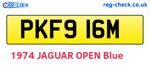 PKF916M are the vehicle registration plates.
