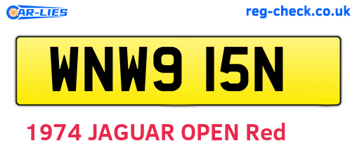 WNW915N are the vehicle registration plates.