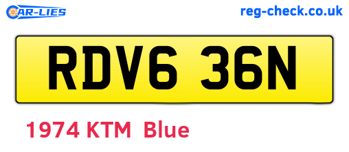 RDV636N are the vehicle registration plates.