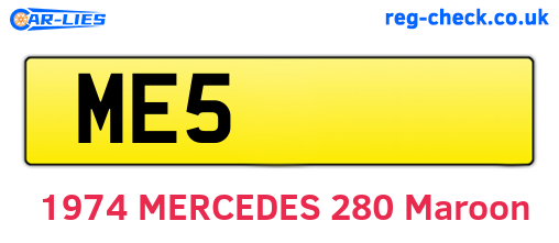 ME5 are the vehicle registration plates.