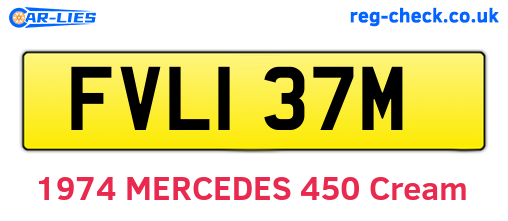 FVL137M are the vehicle registration plates.