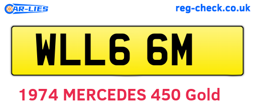 WLL66M are the vehicle registration plates.
