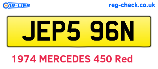 JEP596N are the vehicle registration plates.