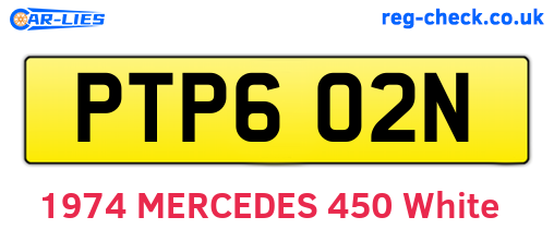 PTP602N are the vehicle registration plates.