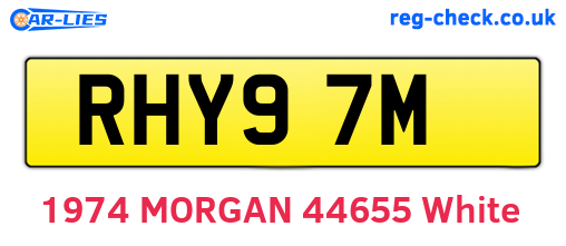 RHY97M are the vehicle registration plates.