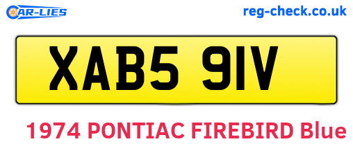 XAB591V are the vehicle registration plates.