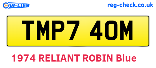 TMP740M are the vehicle registration plates.