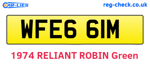 WFE661M are the vehicle registration plates.