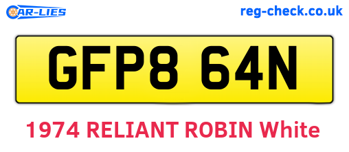 GFP864N are the vehicle registration plates.
