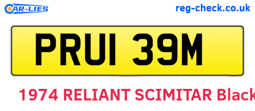 PRU139M are the vehicle registration plates.