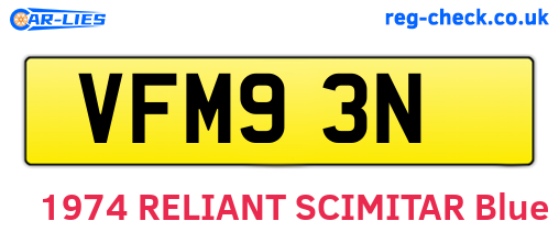 VFM93N are the vehicle registration plates.