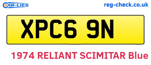 XPC69N are the vehicle registration plates.