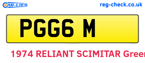 PGG6M are the vehicle registration plates.