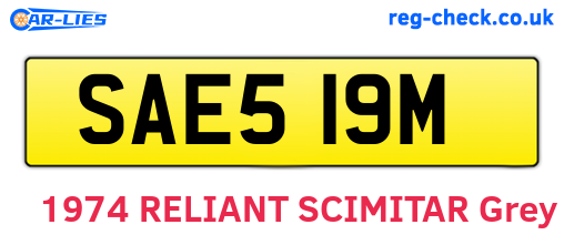 SAE519M are the vehicle registration plates.